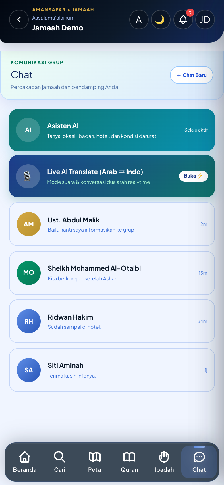 Chat Asisten AI AmanSafar